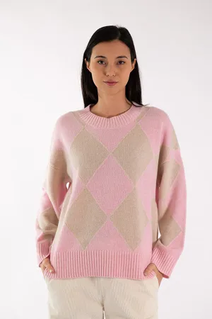ELODIE DIAMONDS PINK SWEATER