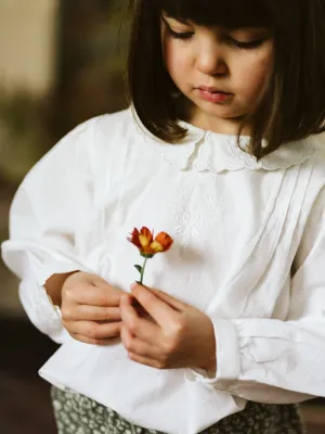 Embroidered Wendy Blouse - Off White