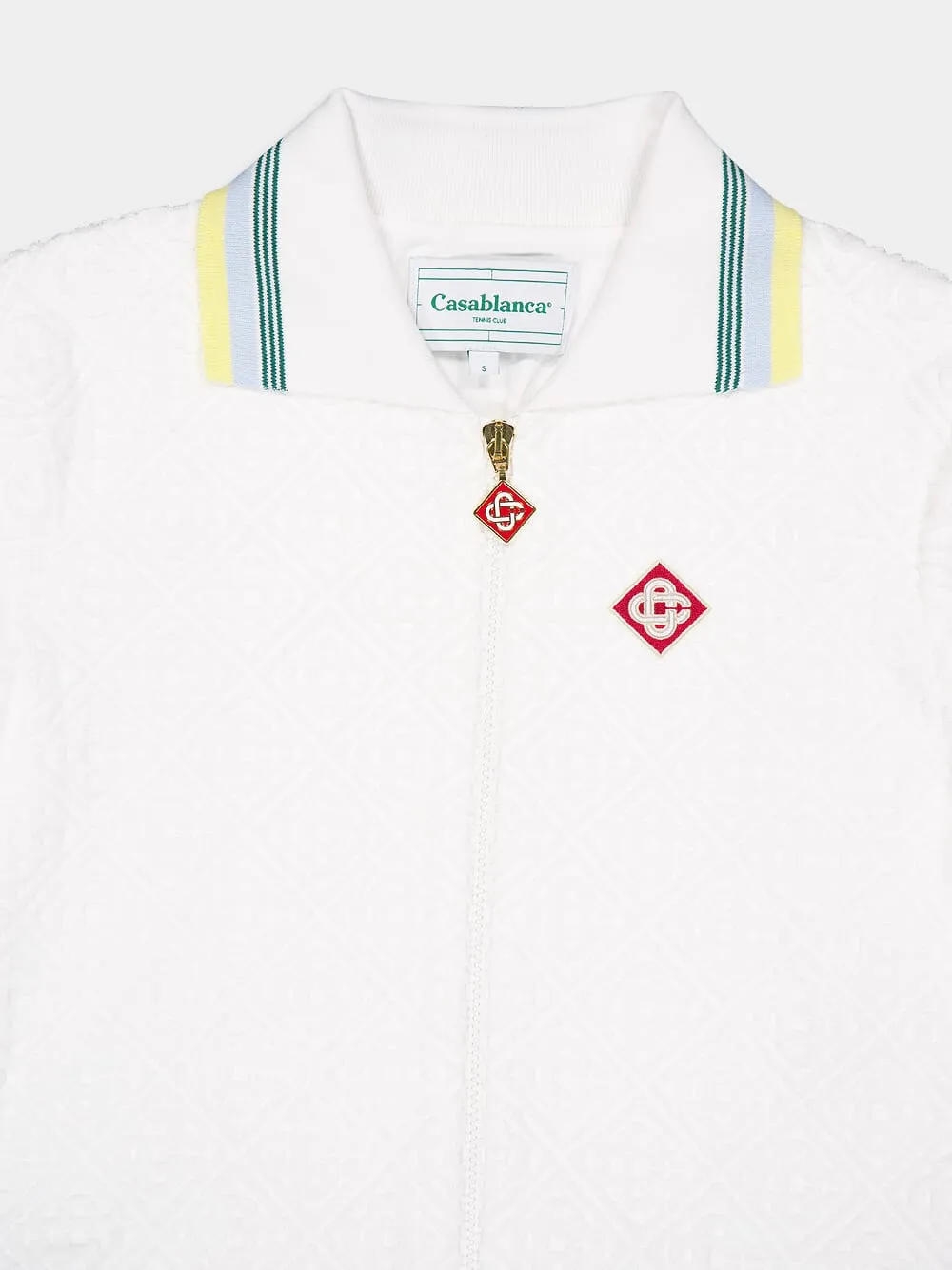 Embroidered Zip-Up Tennis Jacket