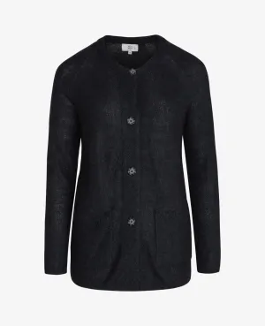 ESSENTIAL MELANGE MOHAIR CARDIGAN
