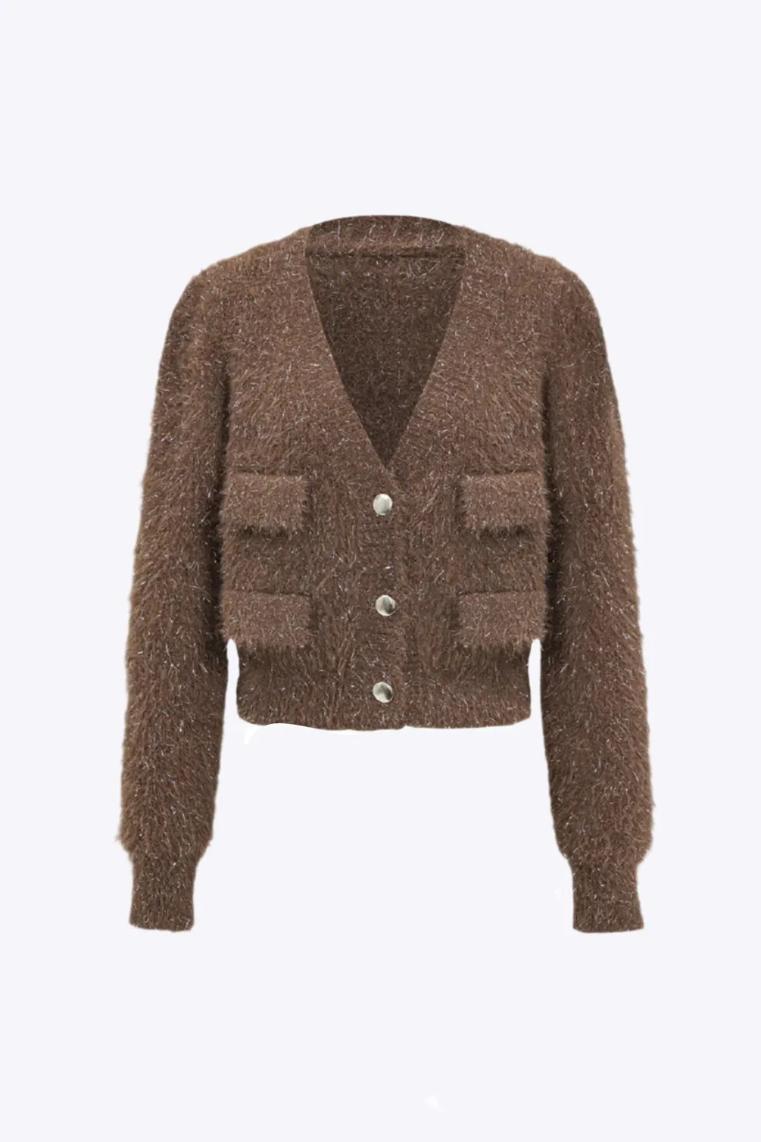 Ethel - Knit Button Pocket Woman's Sweater Cardigan