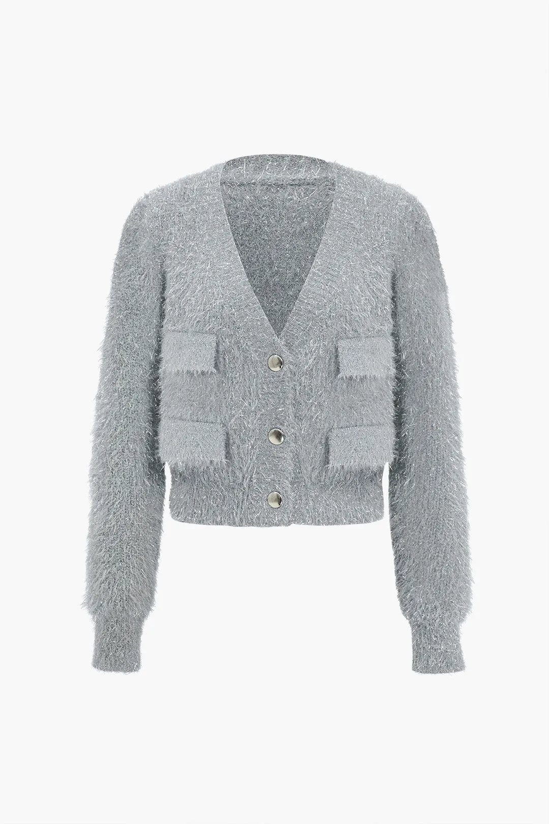 Ethel - Knit Button Pocket Woman's Sweater Cardigan