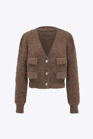 Ethel - Knit Button Pocket Woman's Sweater Cardigan