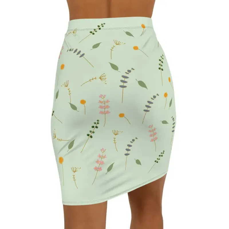 Flirty Chic Mini Skirt with Simple Flower Pattern