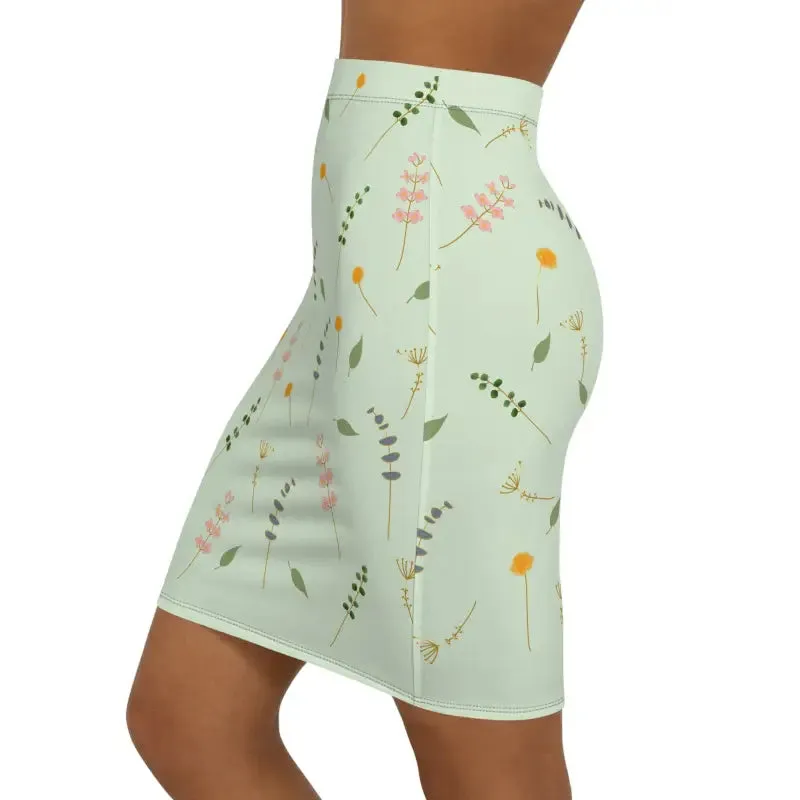 Flirty Chic Mini Skirt with Simple Flower Pattern