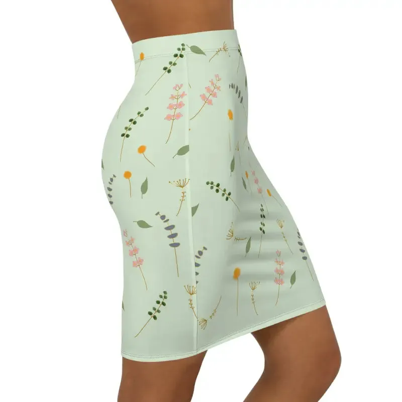 Flirty Chic Mini Skirt with Simple Flower Pattern