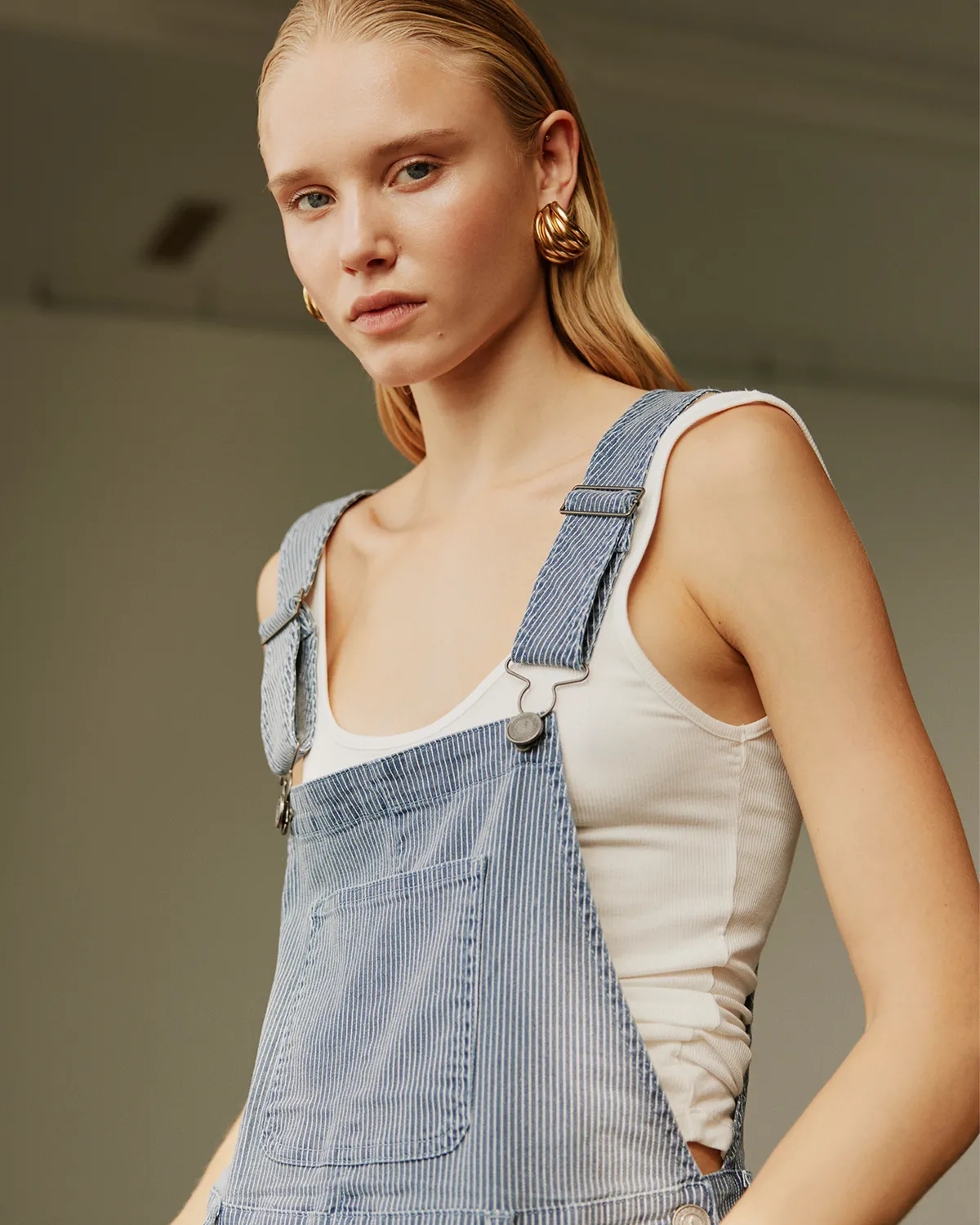 FLORANCASW OVERALLS - Blue striped