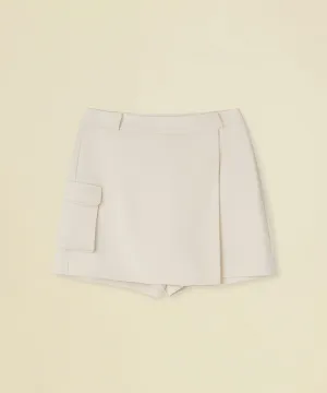 FORDI Pocket Wool Wrap shorts - Ivory