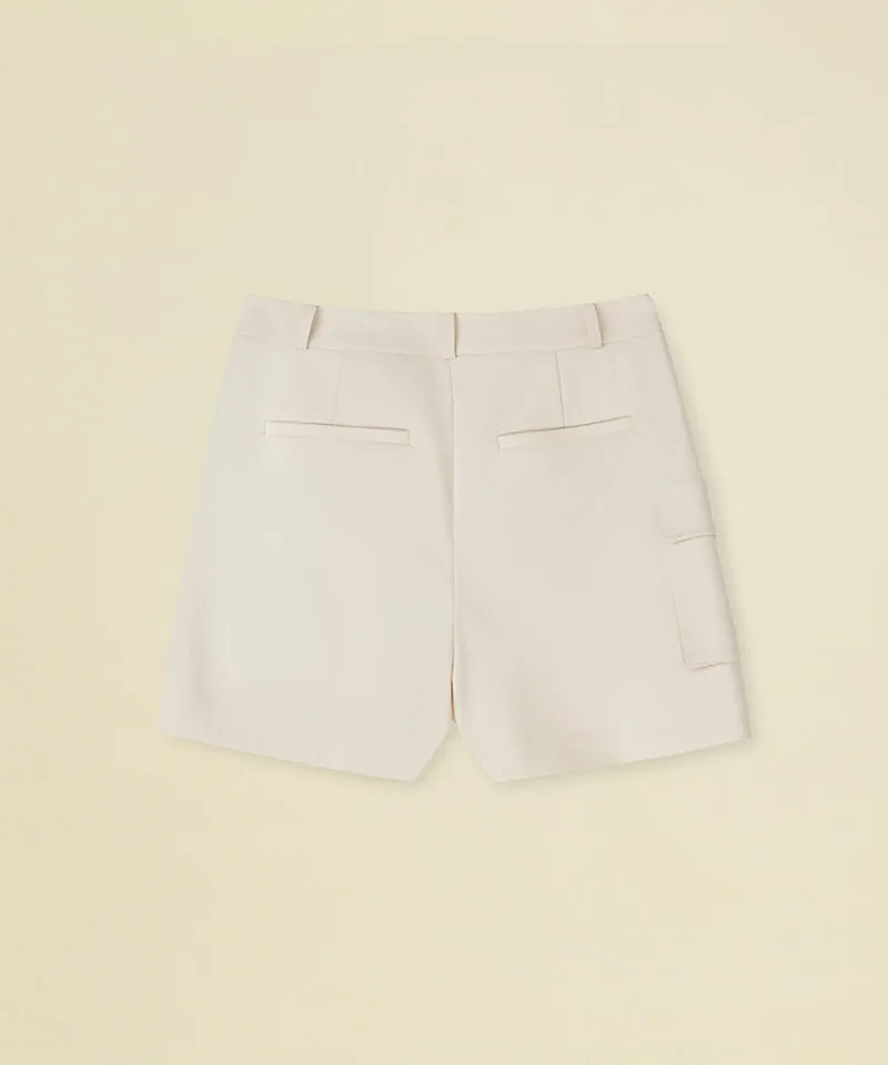 FORDI Pocket Wool Wrap shorts - Ivory
