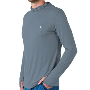 FREE FLY MENS BAMBOO LIGHTWEIGHT. HOODY - BLUE STEEL