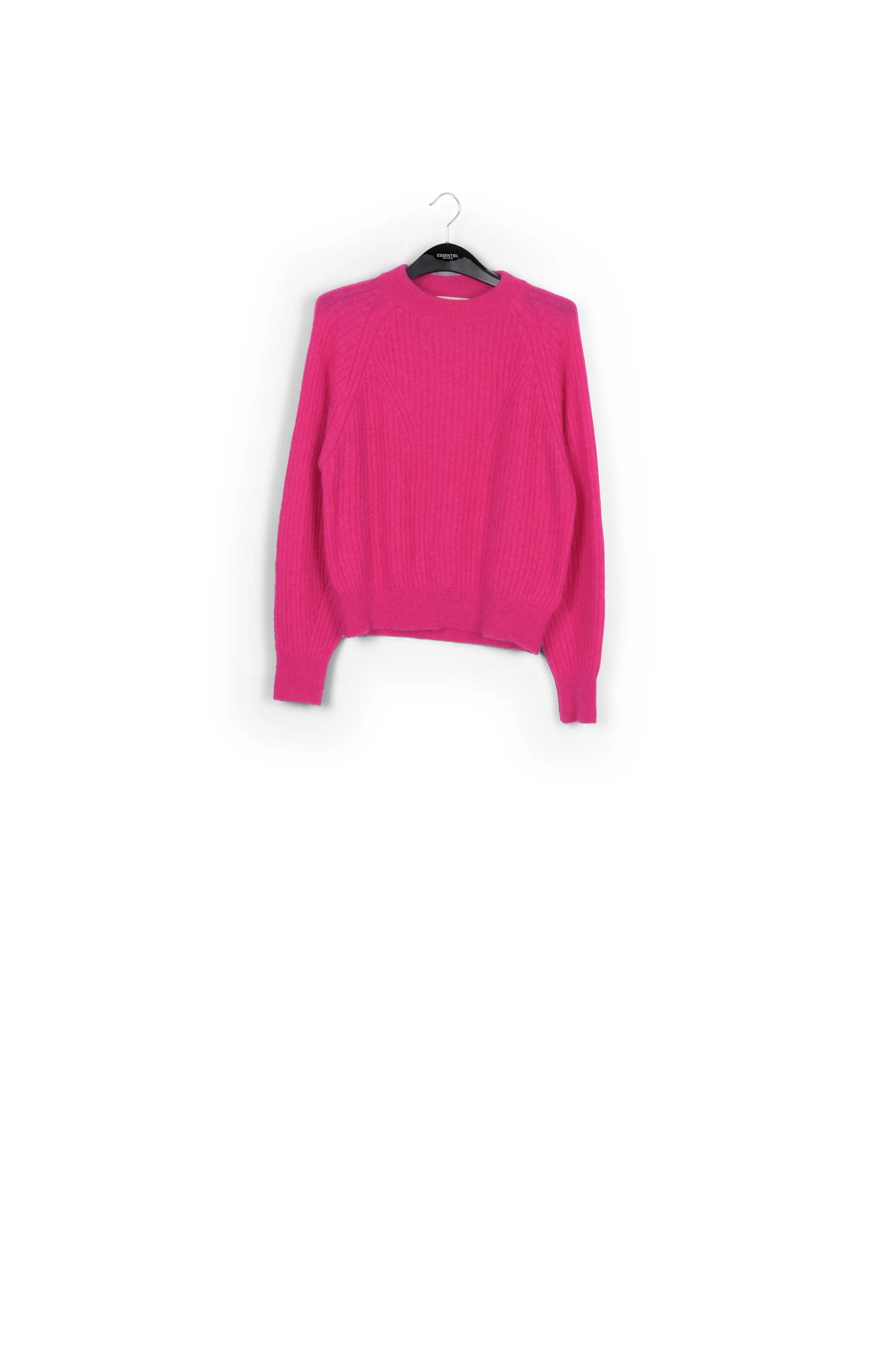 Fuchsia fitted knit sweater