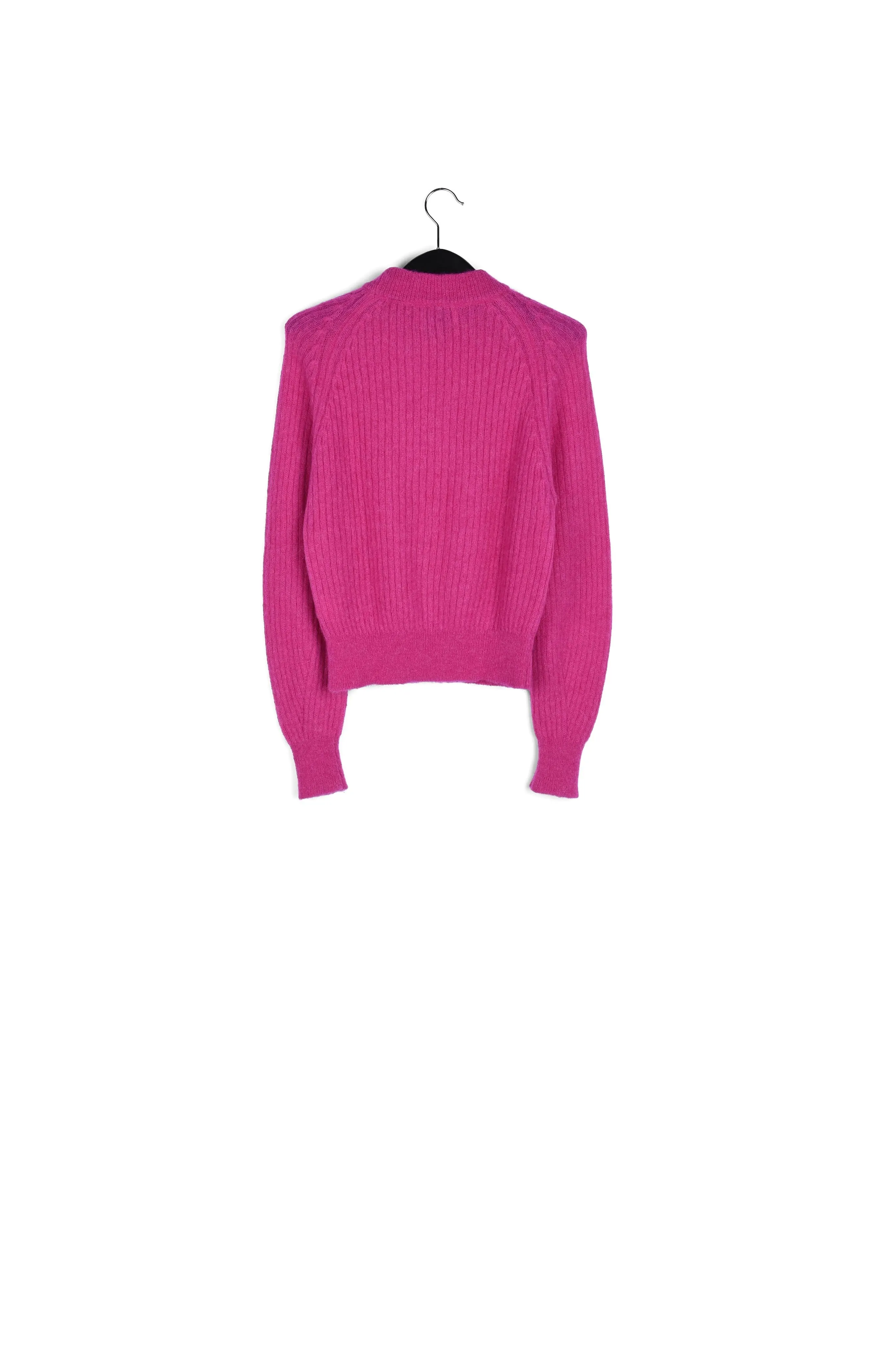 Fuchsia fitted knit sweater