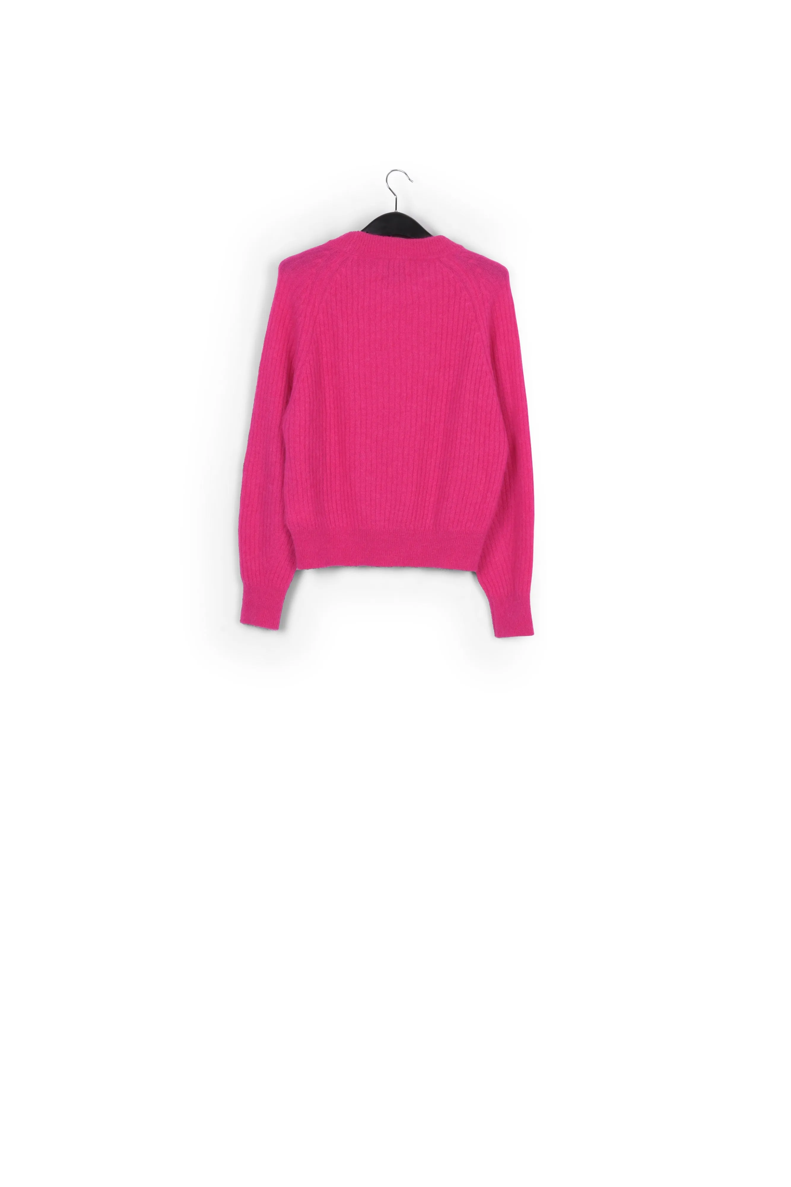 Fuchsia fitted knit sweater