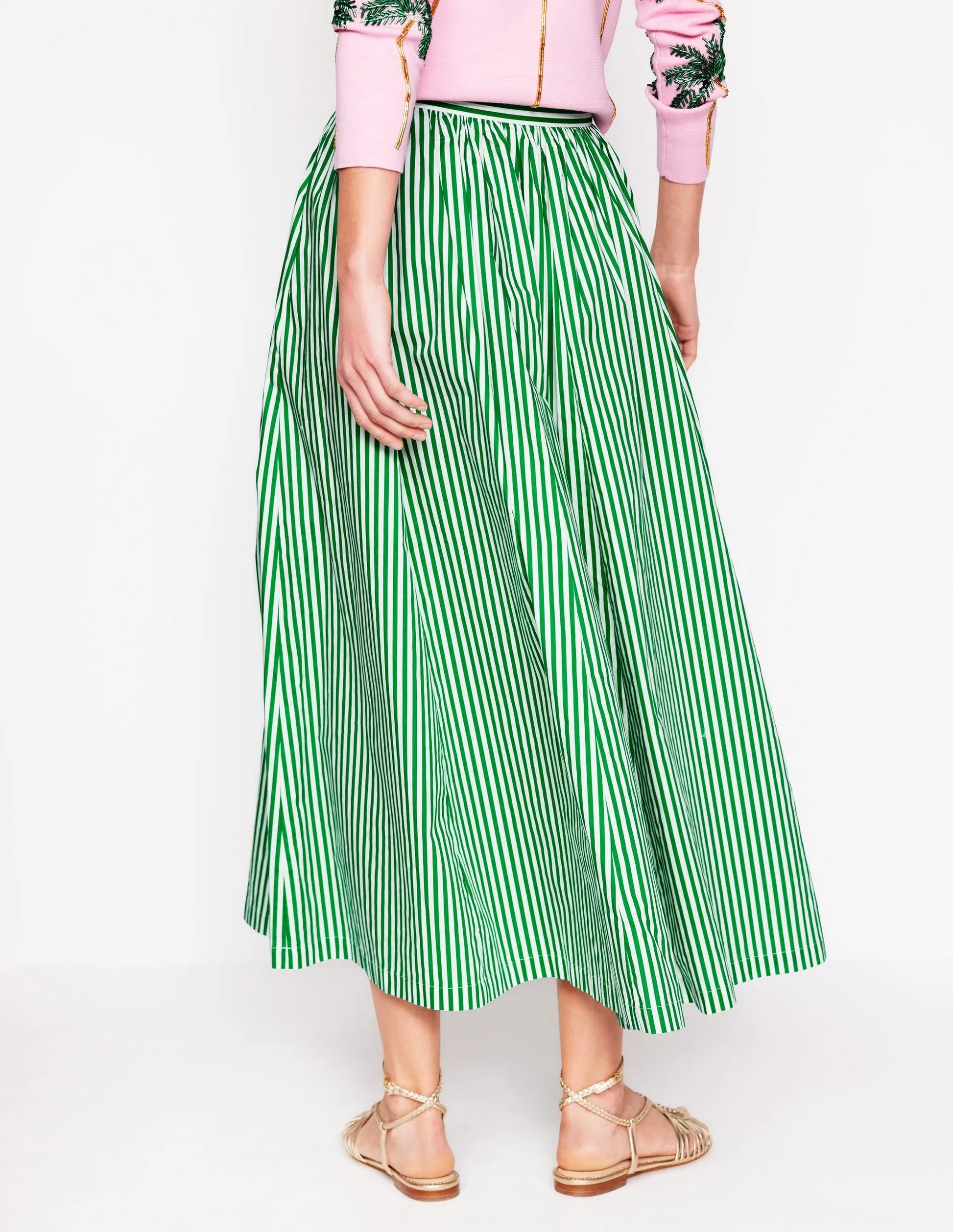 Full Poplin Maxi Skirt