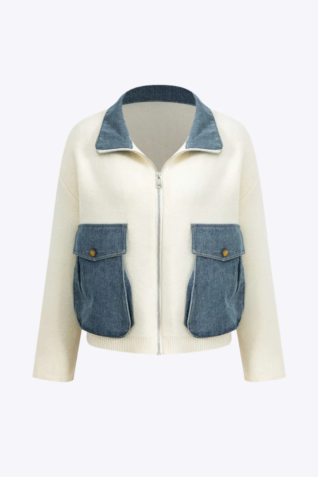 Gabriella - Unique Patchwork Design Woman's Sweater Cardigan