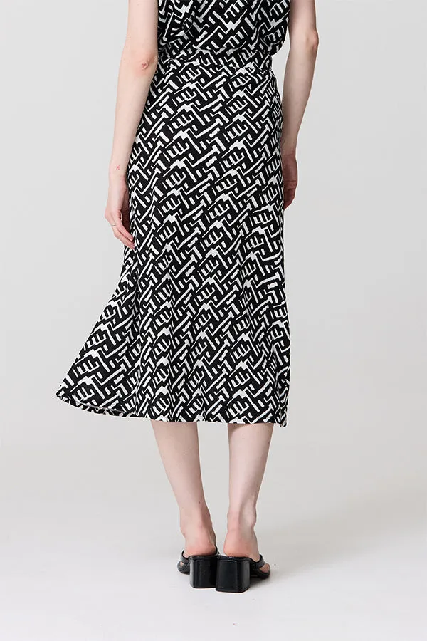 GEOMETRIC PRINT SKIRT
