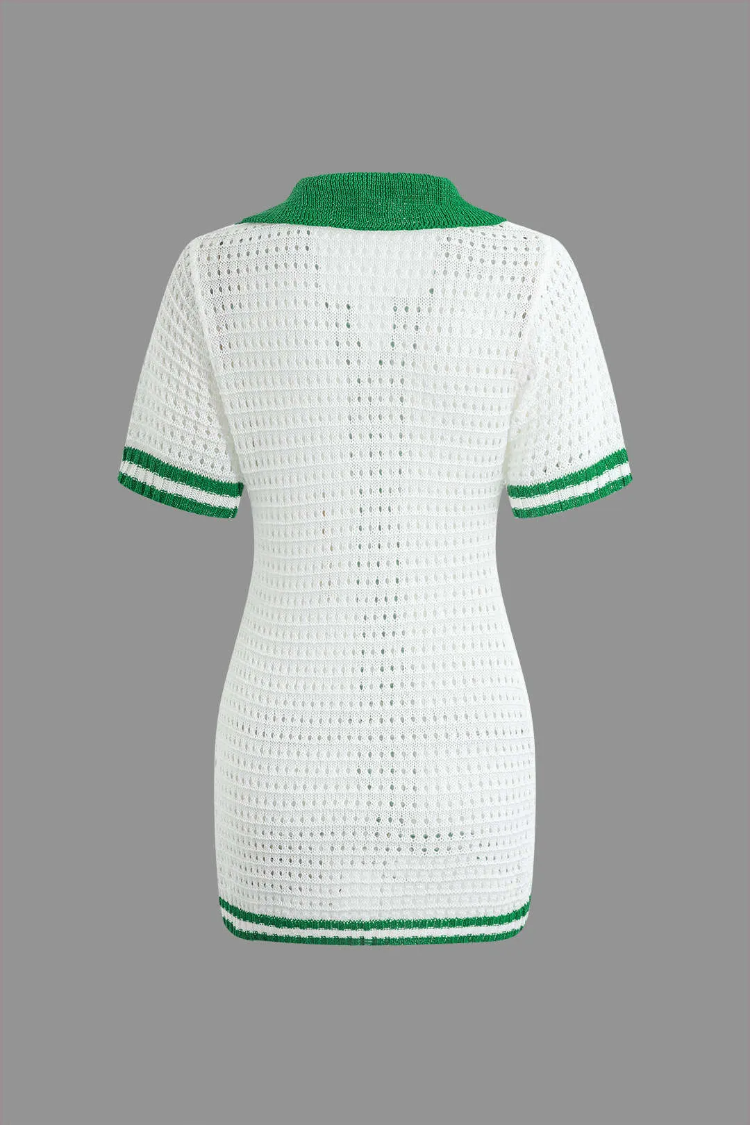 Gretchen - Stylish Button Up Knit Woman's Mini Dress