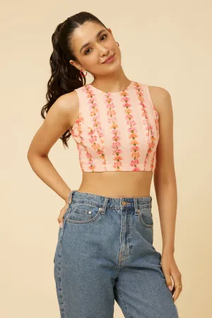 Gulabi Garden Crop Top