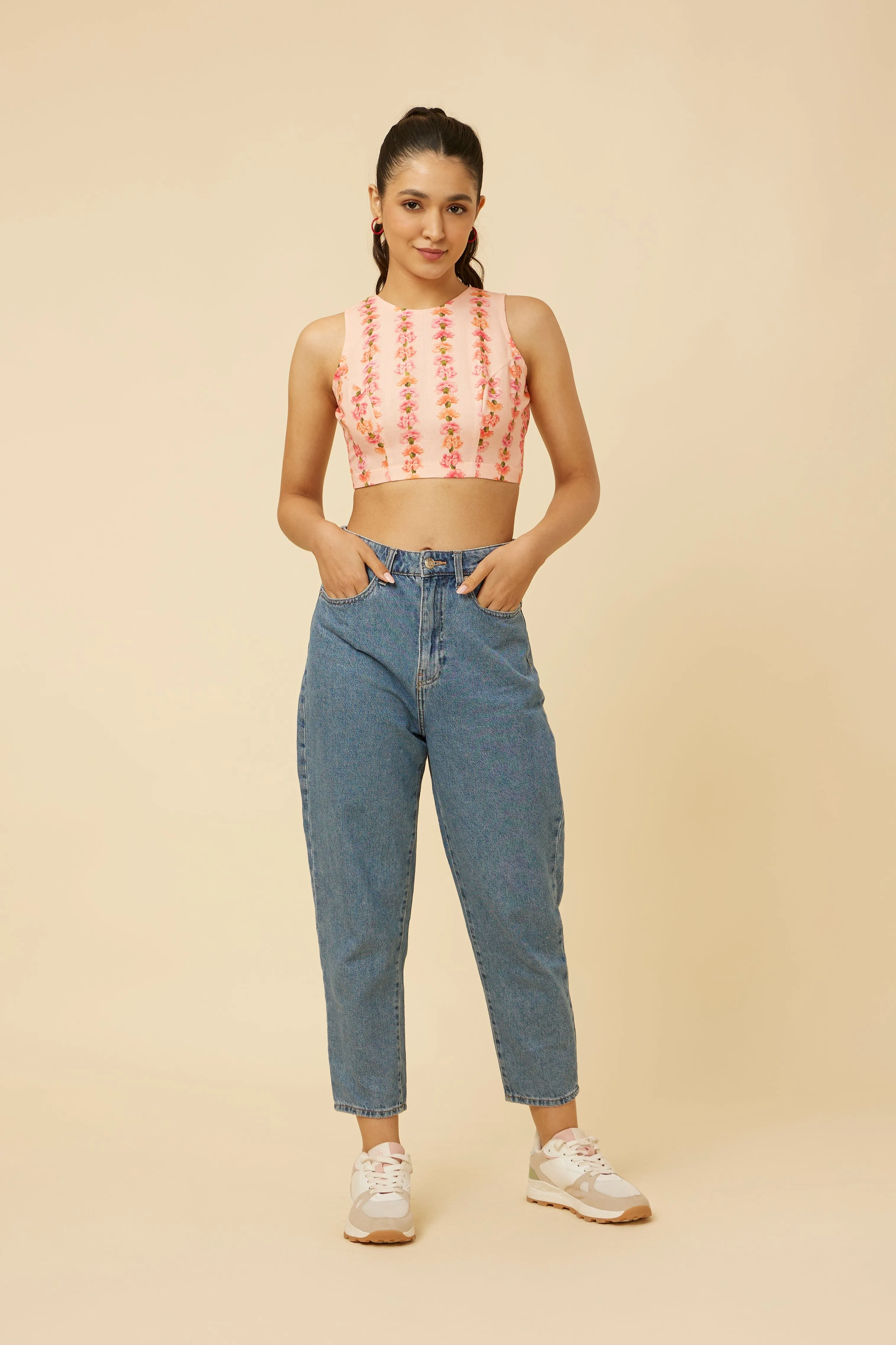 Gulabi Garden Crop Top