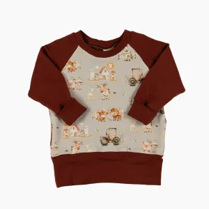 Happy Farm Grow-With-Me Pullover