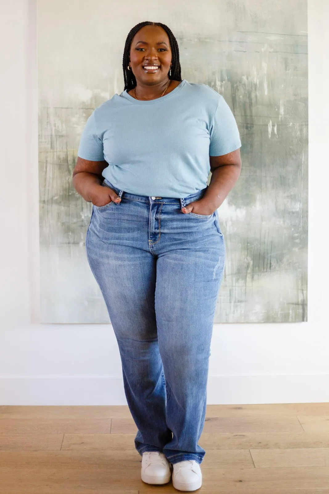 Hazel Blues® | Cardinal Short Sleeve Tee in Blue Grey