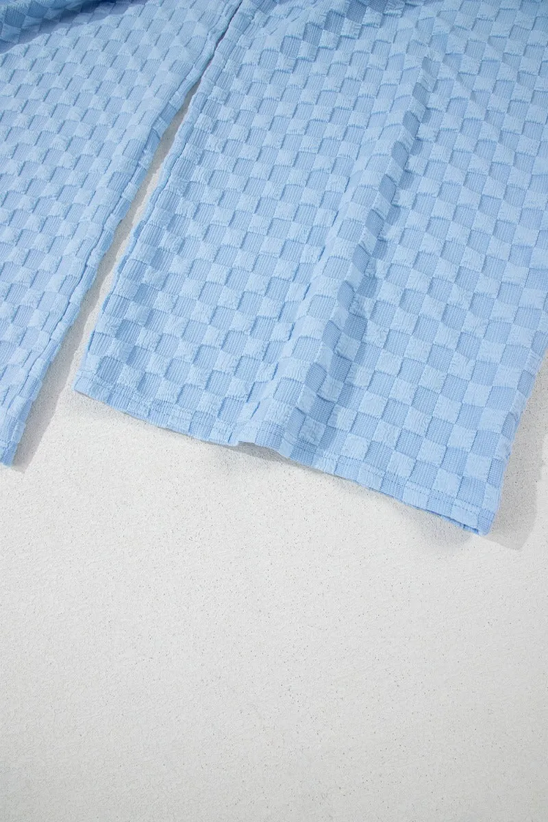Hazel Blues® |  Checkered Pocketed Wide Leg Overalls