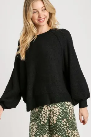 Hazel Blues® | Umgee Round Neck Long Sleeve Sweater