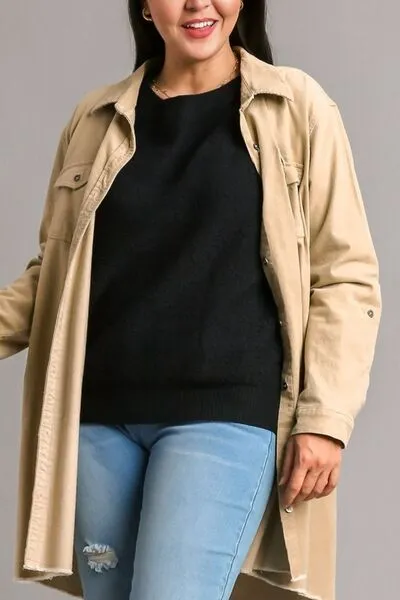 Hazel Blues® | Umgee Round Neck Long Sleeve Sweater