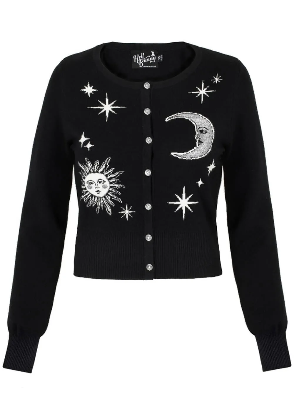 Hell Bunny Solaris Moon 40's Cardigan Black