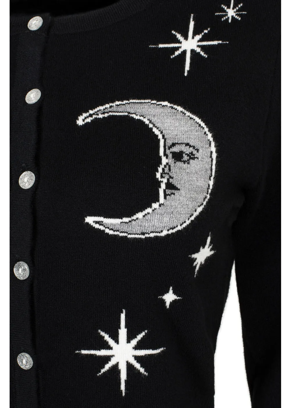 Hell Bunny Solaris Moon 40's Cardigan Black