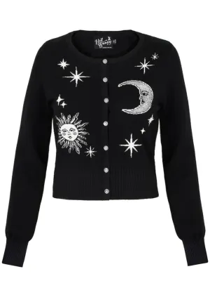 Hell Bunny Solaris Moon 40's Cardigan Black