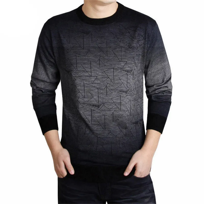 High Quality Autumn Winter Dress Knitted Sweater Men Clothing Casual Shirt Cashmere Wool Pullover O-Neck S - XXXL