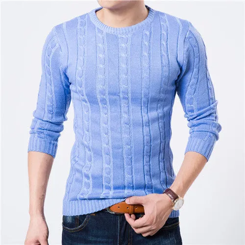 High Quality Pullover Men Fashion Round Collar Winter Sweater Men's Brand Slim Fit Pullovers Casual Sweater 7 Colors