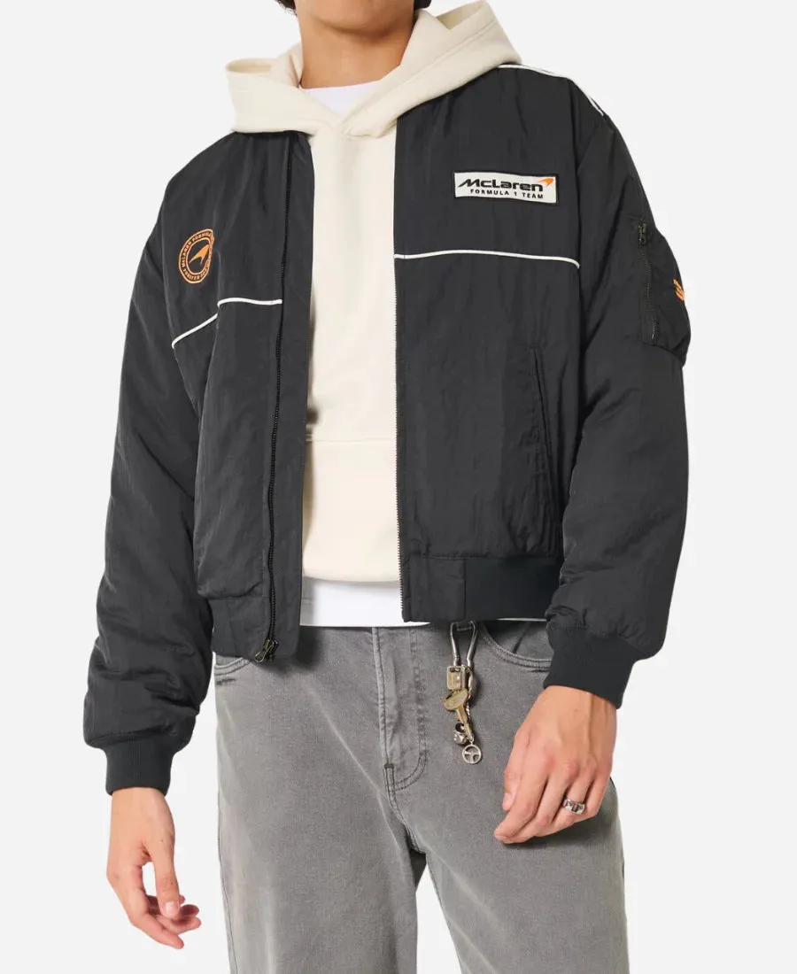 Hollister McLaren Black Jacket – Sleek & Sporty Look | JNJ Jackets