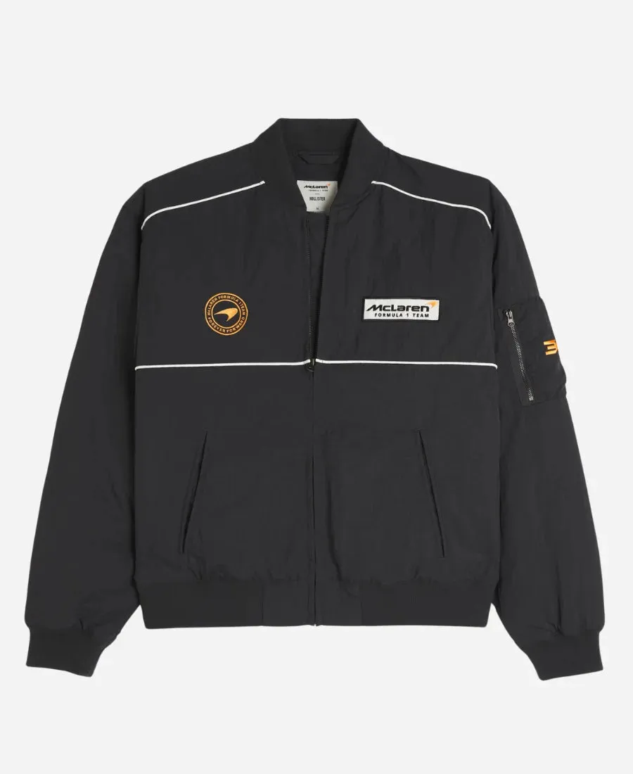 Hollister McLaren Black Jacket – Sleek & Sporty Look | JNJ Jackets
