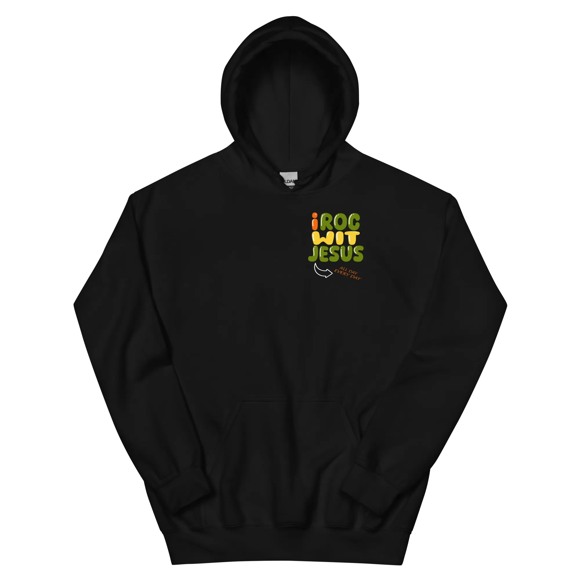 i Roc Wit Jesus Bubble Letter Hoodie