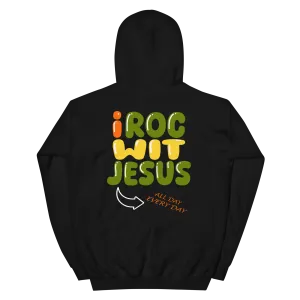 i Roc Wit Jesus Bubble Letter Hoodie