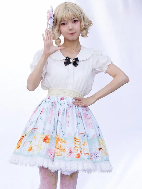Idol clothes Lolita SK Ruffles As Image Floral Print Lolita Skirts