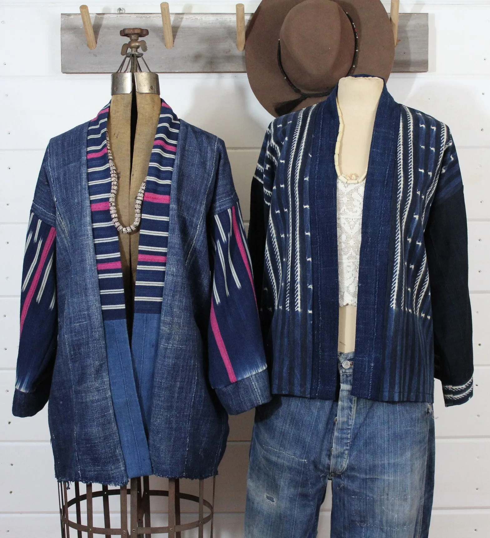 Indigo Shibori Haori jacket