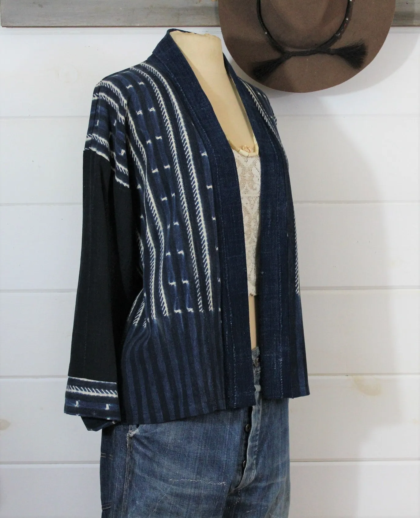 Indigo Shibori Haori jacket