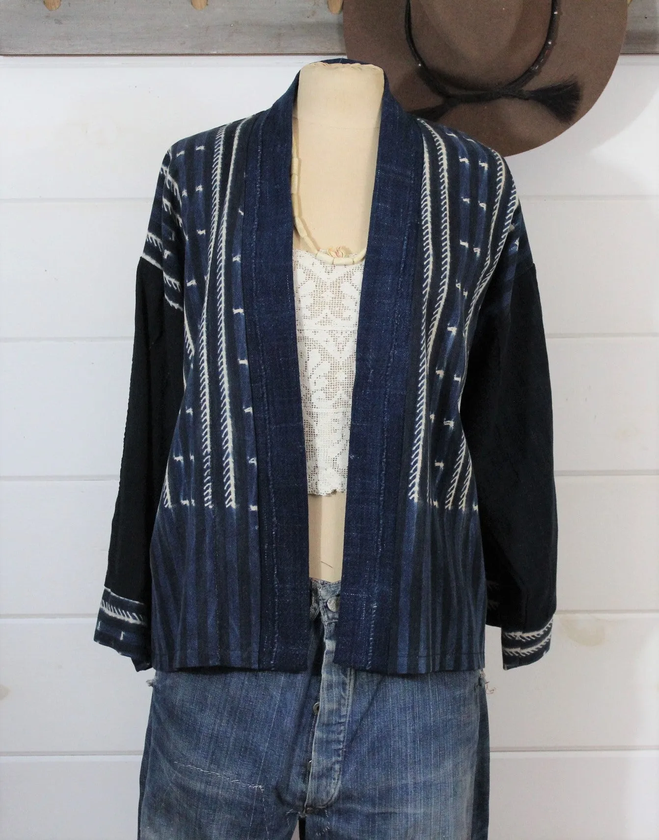Indigo Shibori Haori jacket