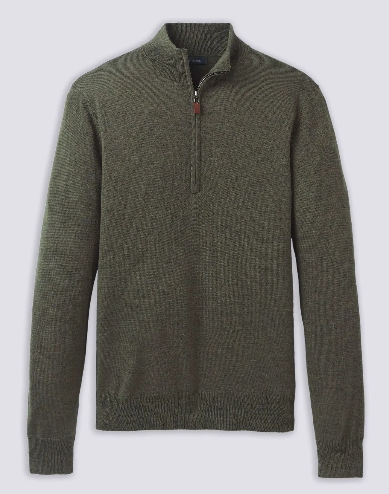 Italian Merino Quarter-Zip Sweater - Martini Heather