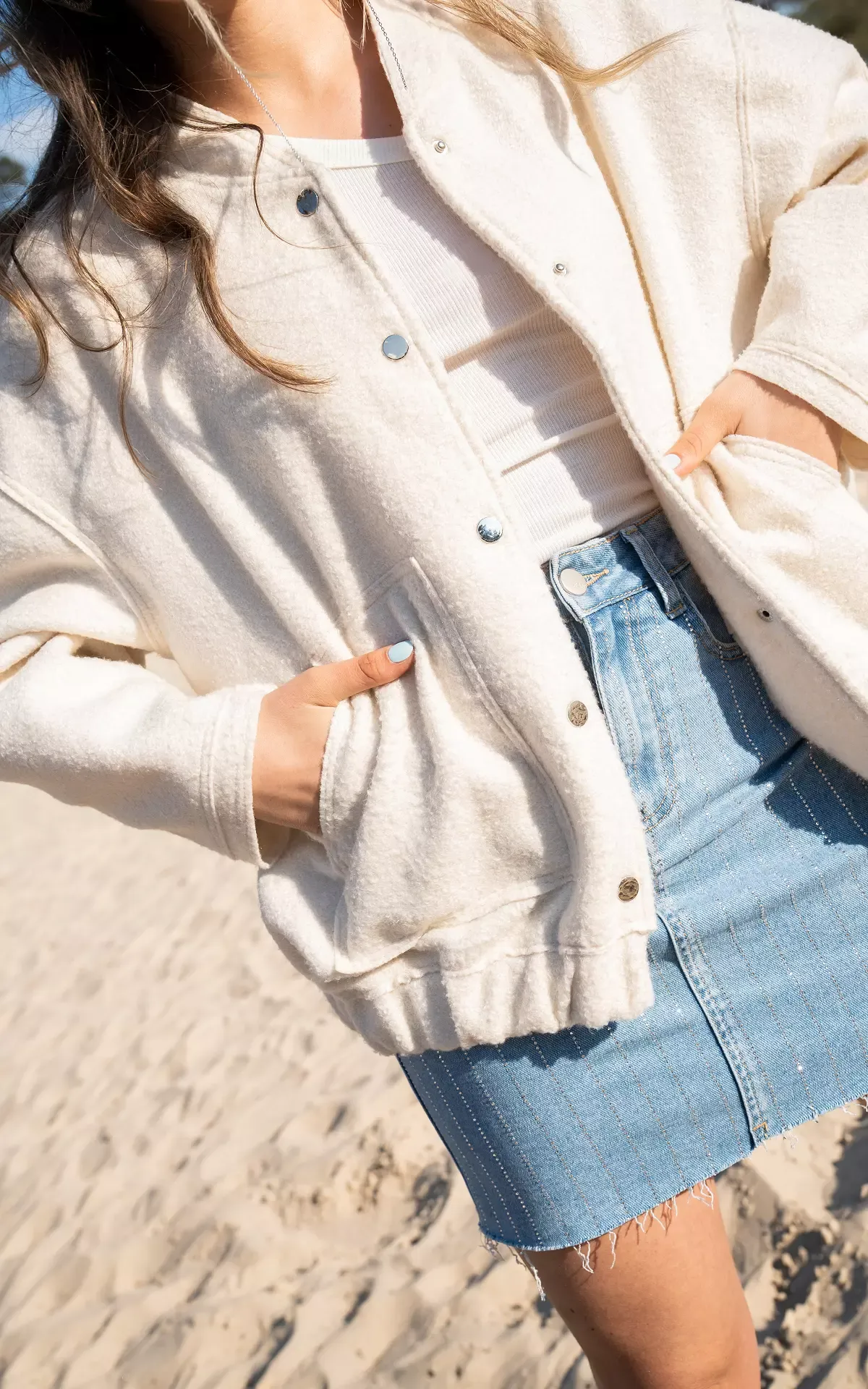 Ivory Casual Blazer for Ladies