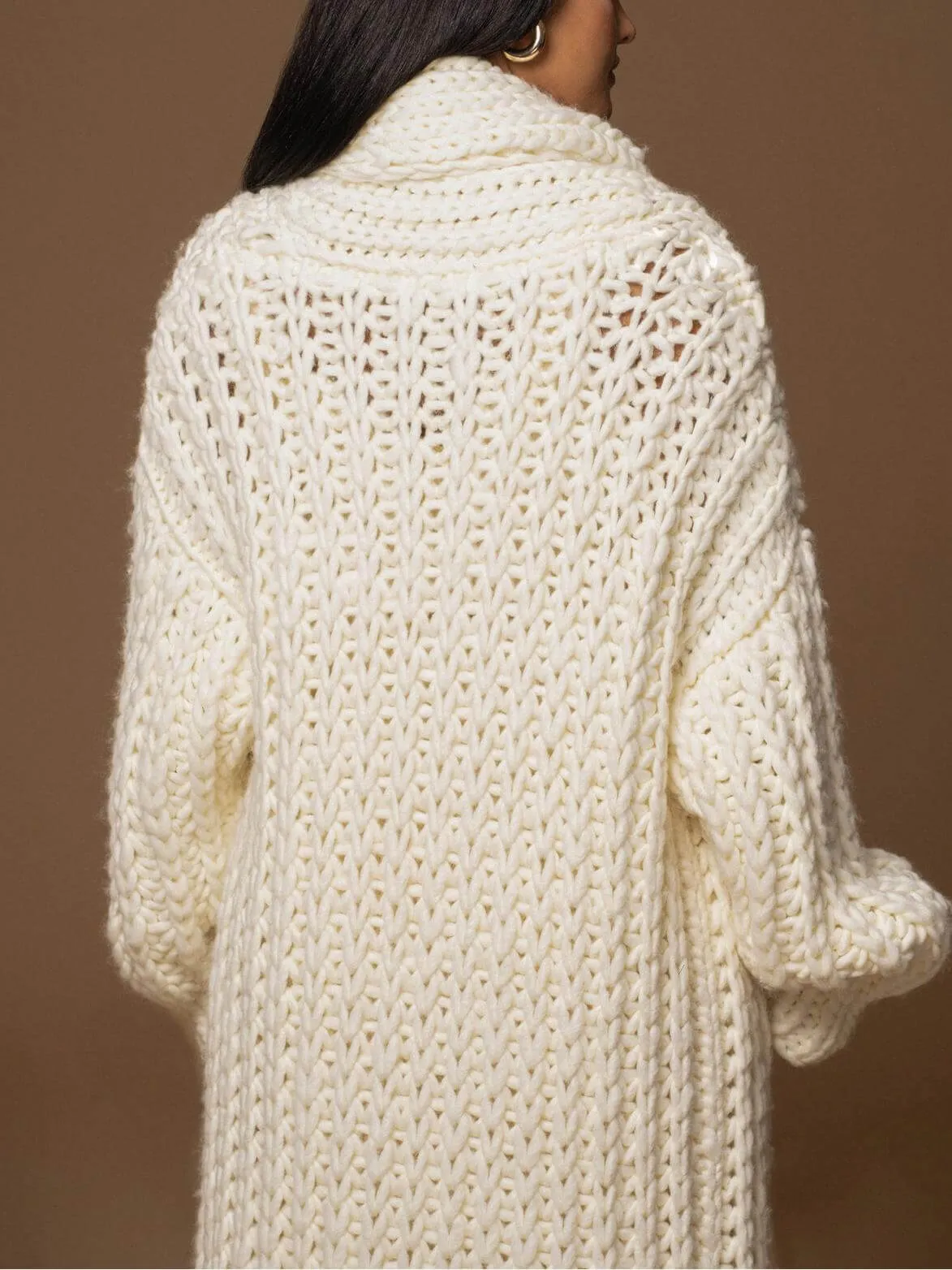Ivory Hold Me Close Shawl Collar Cardigan