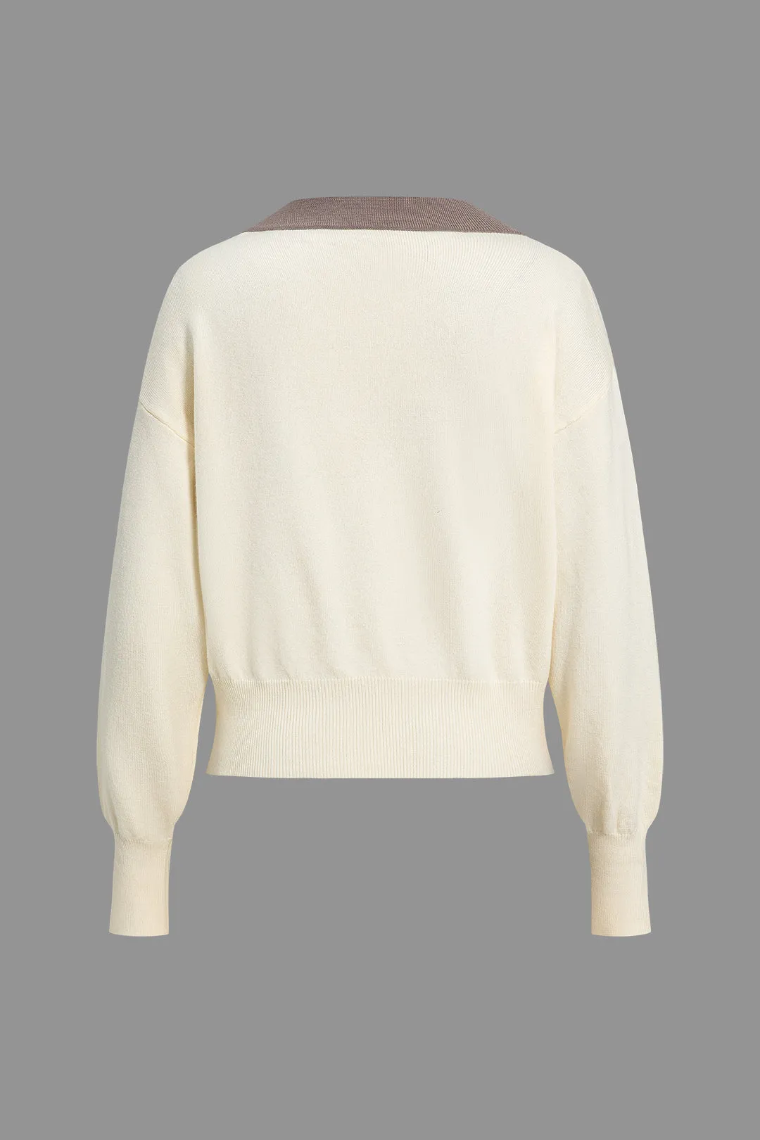 Jacqueline - Contrast Button Woman's Cardigan
