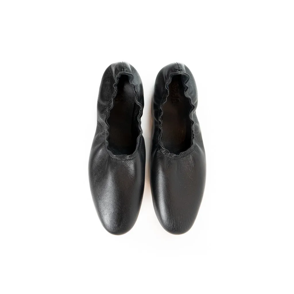 Jazz Flats - Black Lambskin