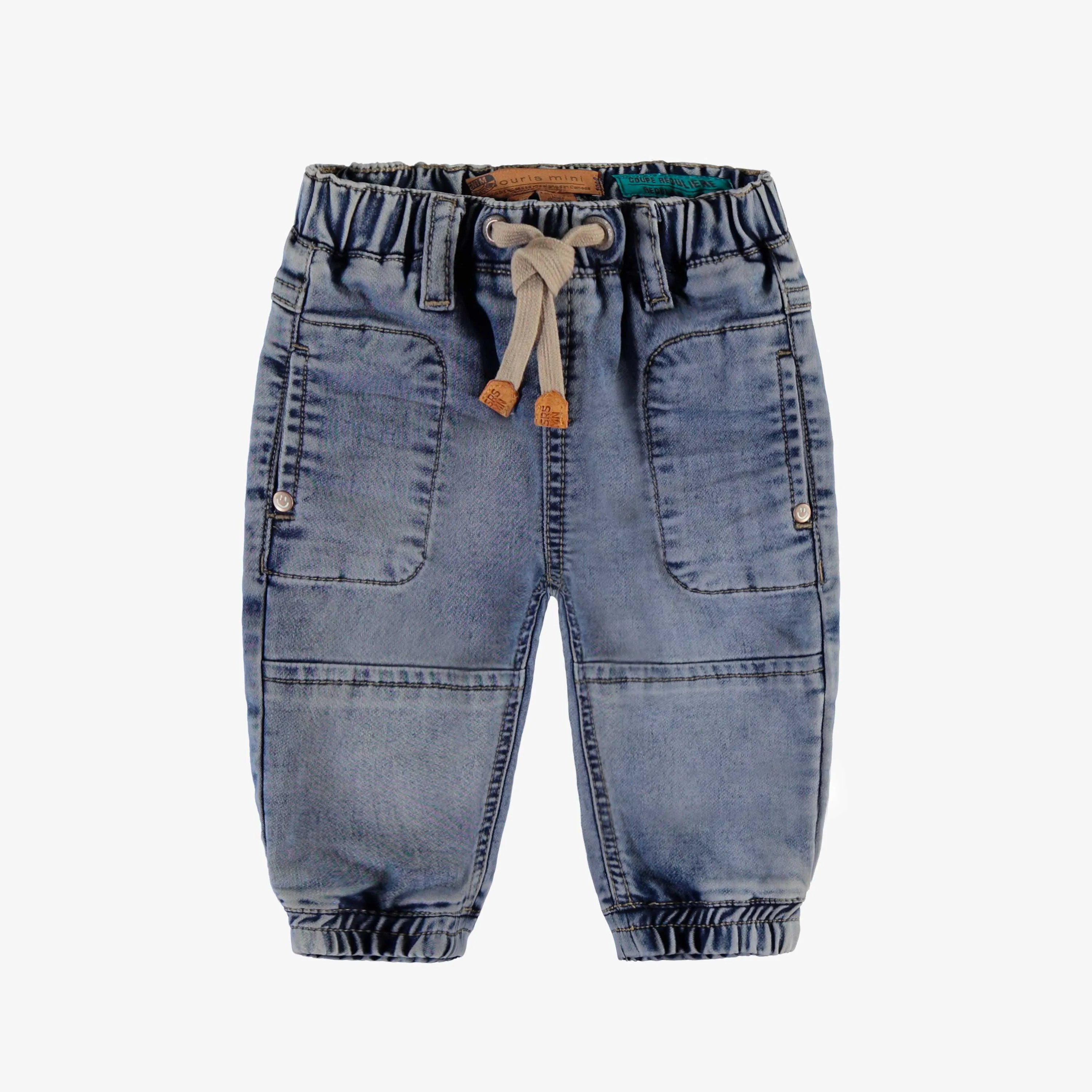 Jean bleu style jogger, bébé || Blue jogger style jeans, baby
