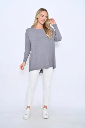 Jenny Oversized Wool Blend Jumper In Grey