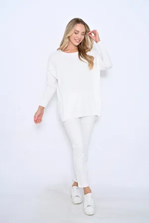 Jenny Oversized Wool Blend Jumper In White