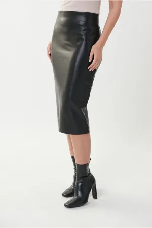 Joseph Ribkoff Faux Leather Pencil Skirt Jr223310